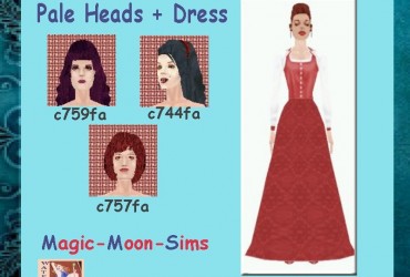 ws fafitred Dress + Heads Set pale