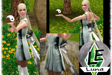 Black & White Summer Dress + Schleife extra by Le Luna