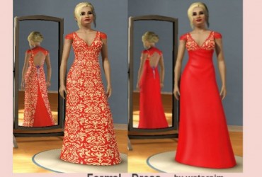 ws Formal Dress redgold