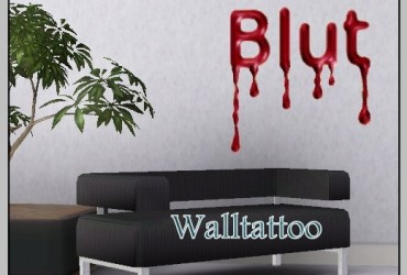 Walltattoo Blutschrift