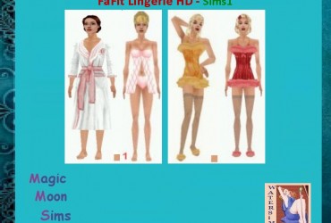 ws Lingerie Marylin Bathrobe and Babydoll Set - Sims1